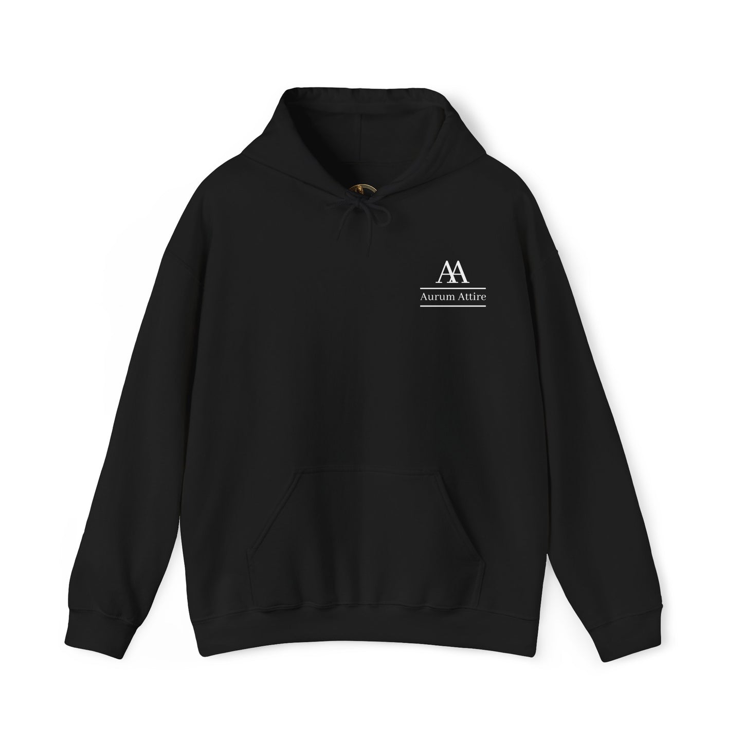 Aurum Attire AA White Logo Hoodie