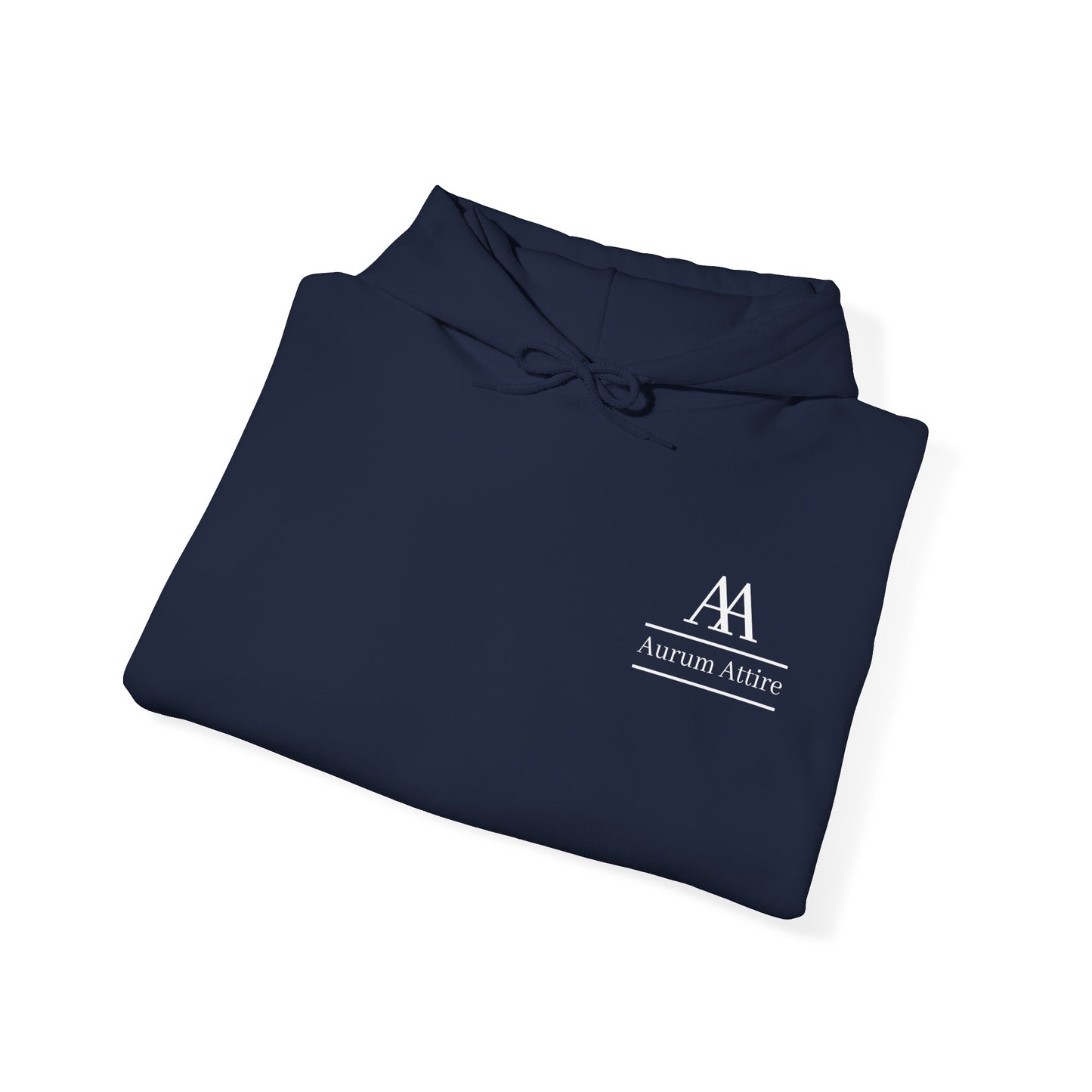 Aurum Attire AA White Logo Hoodie
