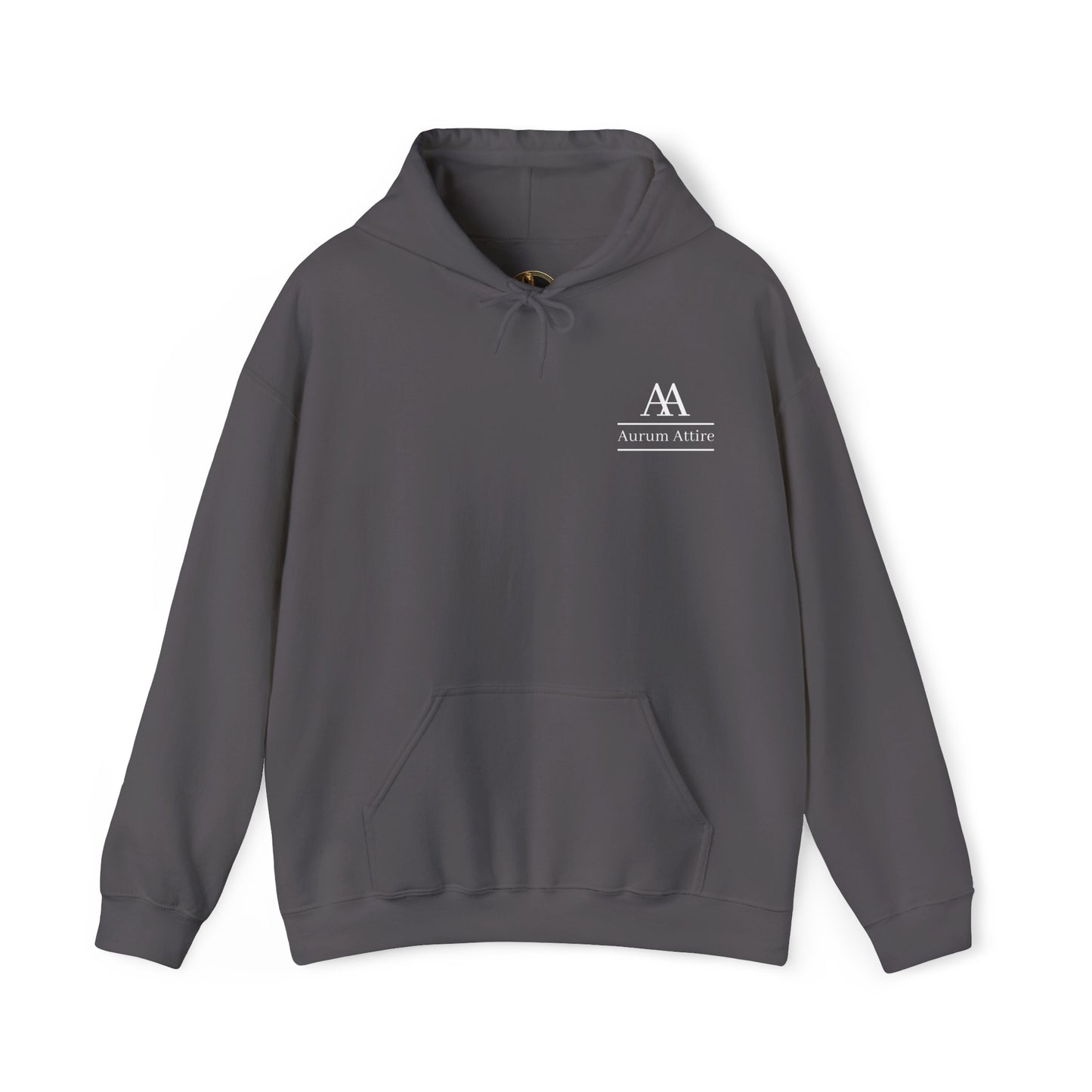 Aurum Attire AA White Logo Hoodie