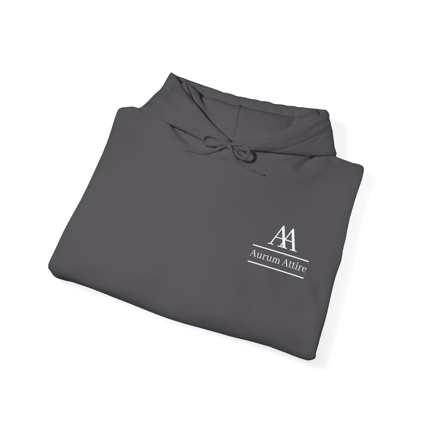 Aurum Attire AA White Logo Hoodie