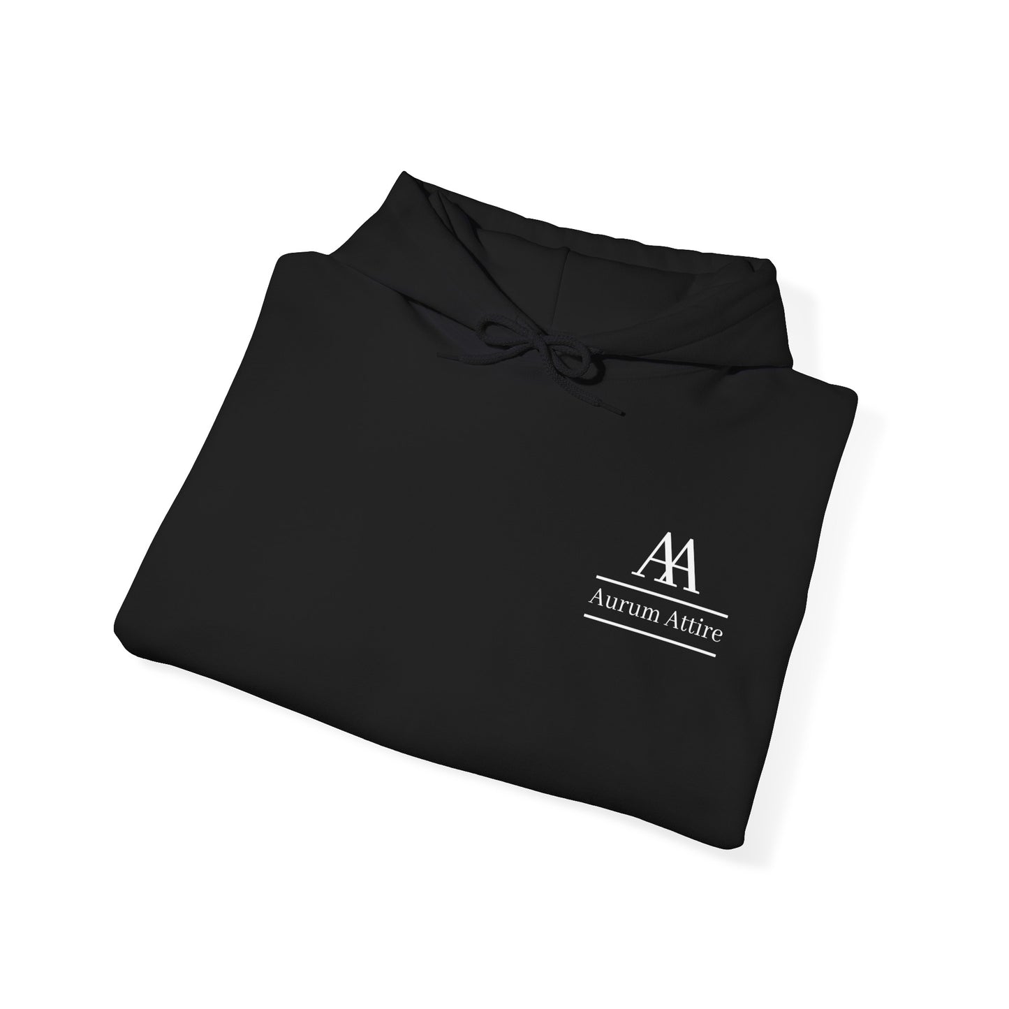 Aurum Attire AA White Logo Hoodie