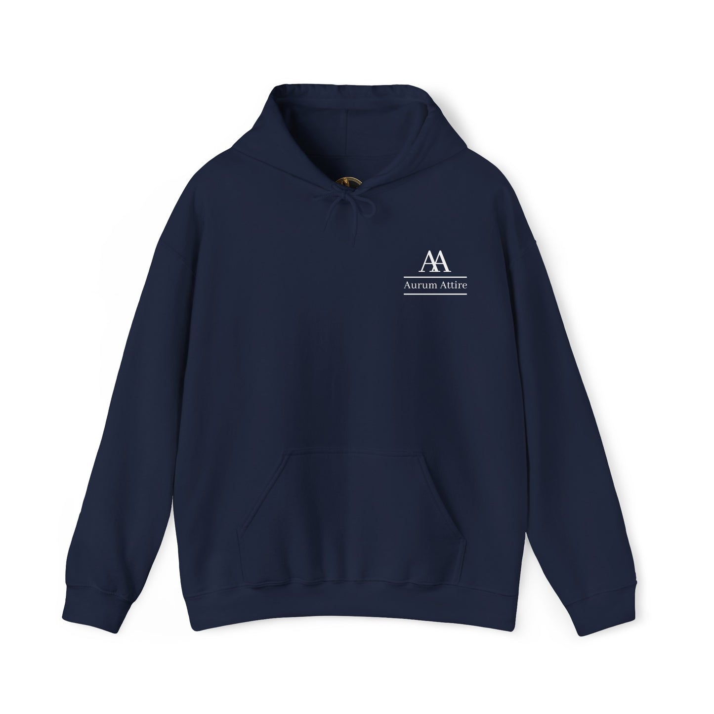 Aurum Attire AA White Logo Hoodie